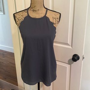 NWOT Loft gray dressy tank top. Size S. Never worn